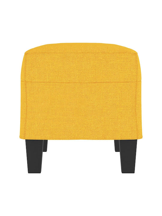 Fabric Upholstered Bench Stool Open Yellow 70x35x41cm