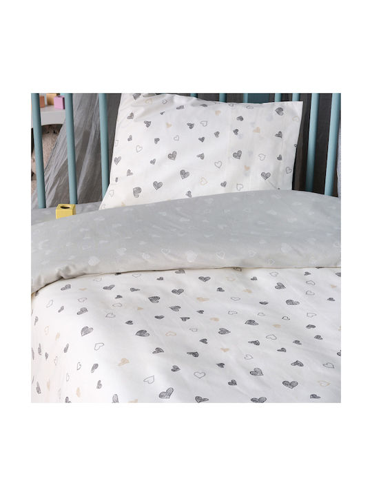 Kentia Baby Duvet Cover Set With Pillowcase Marker 22 White 100x140cm