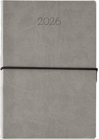 Λιναρδάτος Ημερήσιο Planner Wiggly 2026 Γκρι 14x21εκ.
