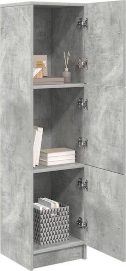 Wall Living Room Cabinet Made of Particle Board Grey Concrete 31.5x32x124cm