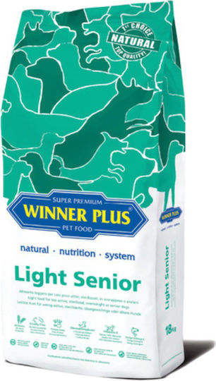 Winner Plus Light Senior 18kg Dry Food Diet for Senior Dogs with Chicken and Rice