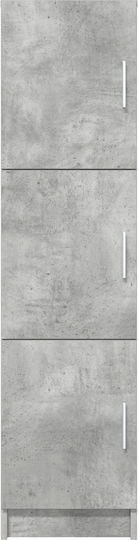 Wall Living Room Cabinet Made of Particle Board Grey Concrete 31.5x32x124cm