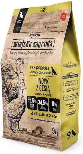 Wiejska Zagroda 9kg Dry Food for Dogs with Turkey