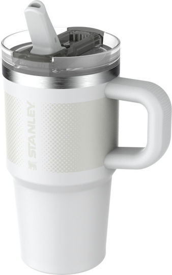 Stanley Quencher ProTour Handled Tumbler Thermos Bottle Stainless Steel 591ml Frost Fade With Straw And Handle