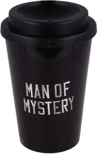 Stor Star Wars - The Mandalorian Glass Thermos Plastic 390ml Black with Mouthpiece