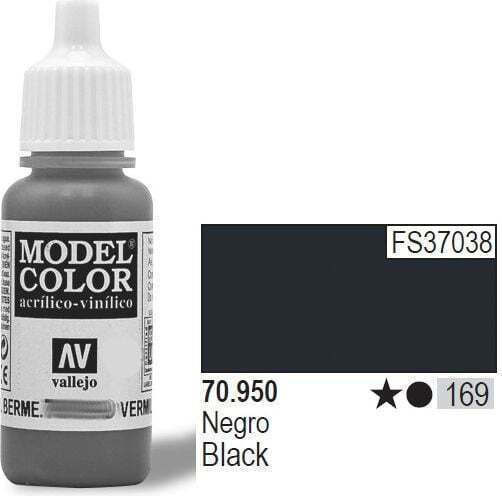 Acrylicos Vallejo Model Culoare Modelism Negru 17ml