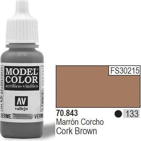 Acrylicos Vallejo Model Brown Model Making Paint Cork Brown 17ml