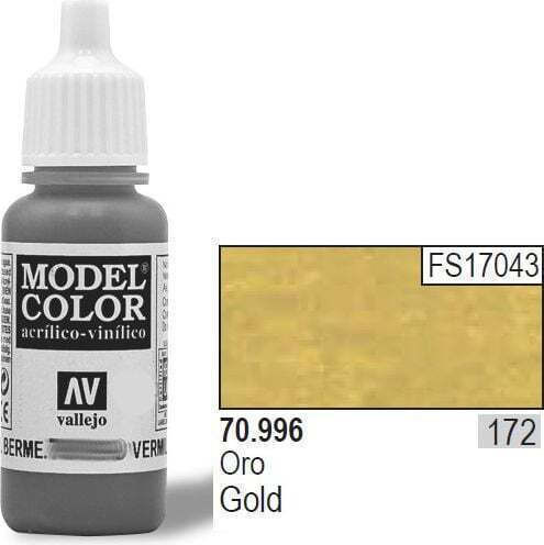 Acrylicos Vallejo Model Χρώμα Μοντελισμού Gold 17ml