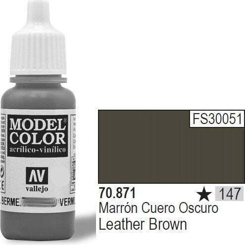 Acrylicos Vallejo Model Modellbau Farbe Leather Brown 17ml