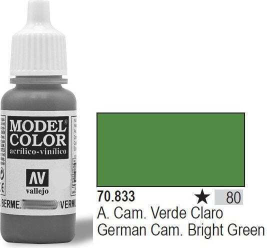 Acrylicos Vallejo Model Modellbau Farbe German Camouflage Bright Green 17ml