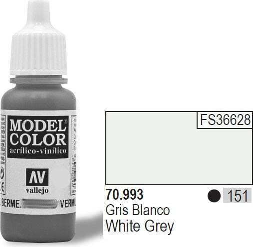 Acrylicos Vallejo Model Modellbau Farbe White Grey 17ml