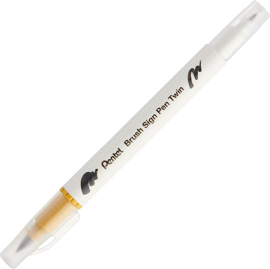 Pentel Dual-sided Brush Pen Gold Walnut Sesw30c-t123