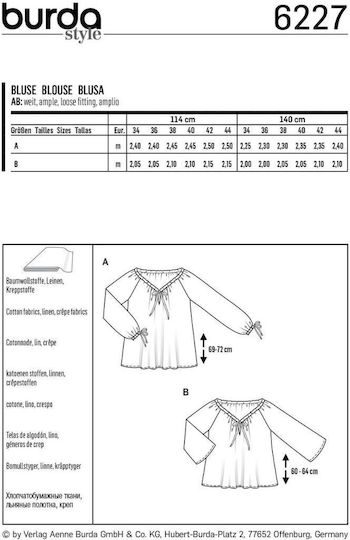 BurdaStyle Πατρον Χαρτί Ραπτικής
