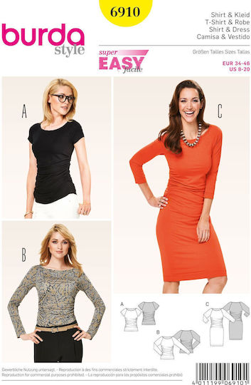 Патрон Burda Блузи Ризи 34-46 6910