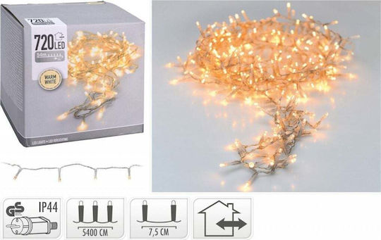 720 Lichter LED 54m. Warmes Weiß in Zeichenfolge 1Stück 720 Lichter LED 54m. Warmes Weiß in Zeichenfolge 1Stück