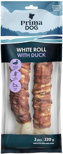 Prima Dog White Roll Deliciu pentru câini Rase medii cu Rață 25buc 220gr 2buc 7P10052