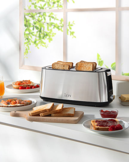 Izzy Toaster 4 Slots 1400W Inox