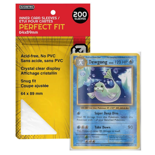 Pokemon Evoretro Lorcana Inner Sleeve Standard Size 200τμχ Διάφανες