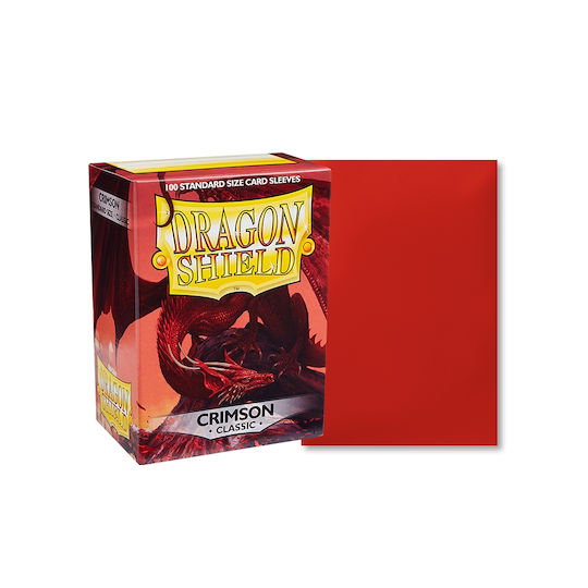 Dragon Shield Crimson Classic D&D Card Sleeves Standard Size 60pcs Red