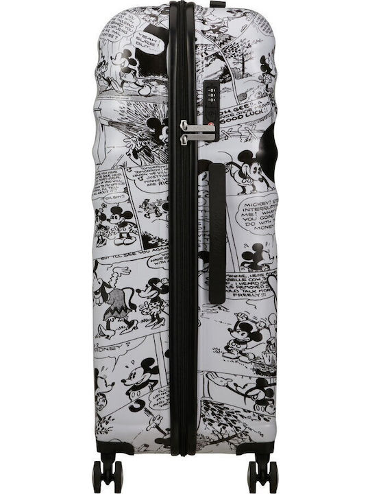 American Tourister Wavebreaker Kids Large Hard Suitcase Minnie Comics White with 4 Wheels Height 77cm