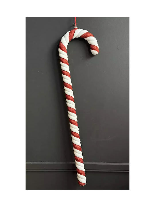 Großes Gestreiftes Weihnachtsbaumschmuck Stab Rote