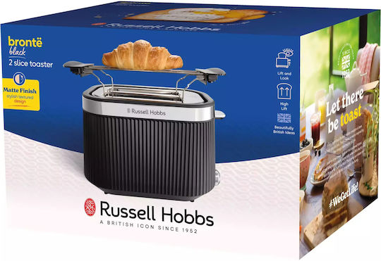 Russell Hobbs Brontë Φρυγανιέρα 2 Θέσεων 980W Μαύρη