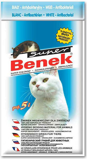 Certech Super Benek White Antibacterial Άμμος Γάτας Μπετονίτης 5lt