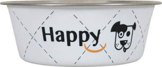 Hundenapf Zolux Happy 21 cm 1,5 L Metall Weiß