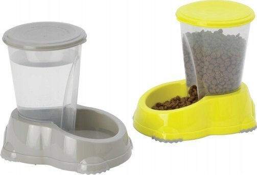 Moderna Smart Automat Plastic Bol cu recipient Mâncare pentru Câine & Pisică 3lt în Culoare Gri