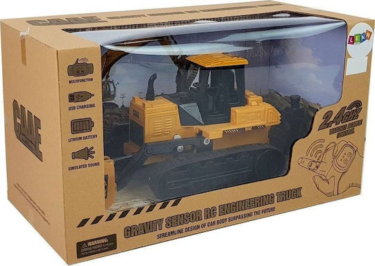 Lean Toys Μπουλντόζα Τηλεκατευθυνόμενος Εκσκαφέας Κίτρινο