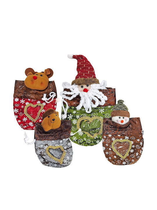 XMASfest Pouch Bag Window & Xmas Figure 24x16cm Xmasfest 1133692 1pc Random Design Selection