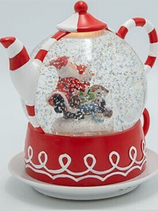 Eurolamp Weihnachtsfigur Santa Candy Wasser im Inneren Beleuchtet mit Batterie Timer 19x15x19cm