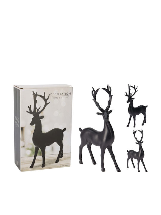 Zaros Christmas Figure Deer Black 5x5x6cm