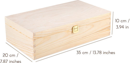 Cutie de Vin Creative Deco 2 Sticle 35 X 20 X 9.5 Cm Capac cu Încuietoare Depozitare Perfectă a Vinului Decorare Cadou Decoupage Personalizare