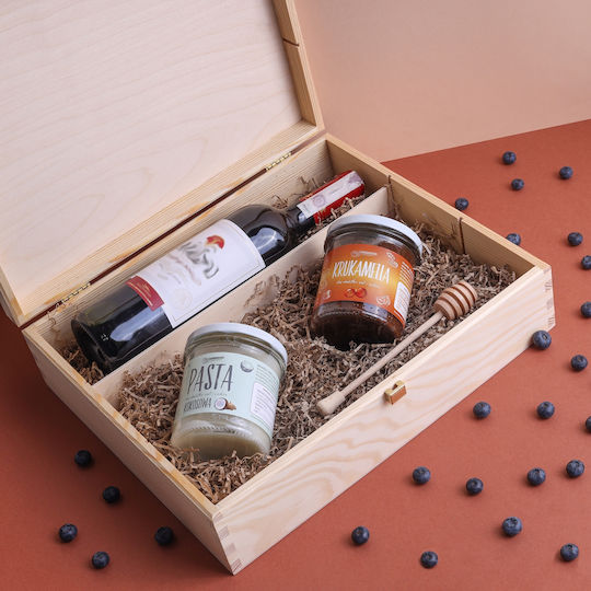 Creative Creative Deco Wine Box for 3 Bottles 35.1 x 30 x 10 cm Lid Lock Perfect Wine Storage as a Gift Decoration Decoupage Personalization