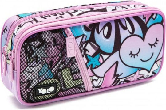 Κασετινα 3 Θηκες Graffiti Pink Yolo 90110