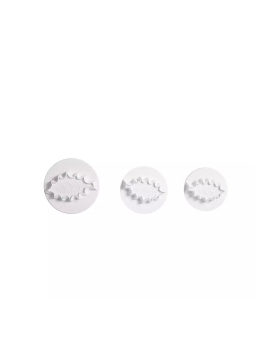 Pme Holly Large Cookie Cutter-Stamp Set of 3 028.02.001