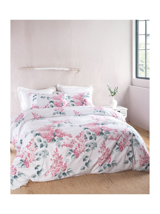 Rythmos Duvet Cover Set Cotton Single with Pillowcase 160x250 Eve Pink