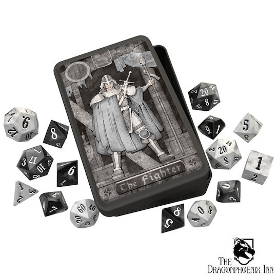 Charakterklasse Klassisches Rollenspiele Würfelset Kämpfer 15