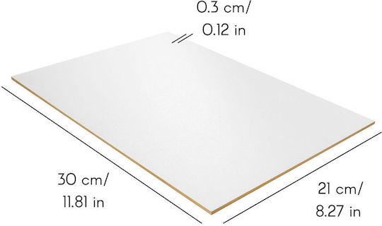 Creative Deco 10 X Placă MDF A4 Albă 300 X 210 X 3 Mm Plăci MDF Meșteșuguri DIY Perfecte Pirografie Tăiere cu Laser Modelare Frezare CNC Plotter Fretă
