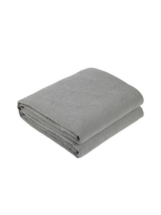 Das Home 0287 Coverlet Queen Size Microfiber Grey 240x250cm