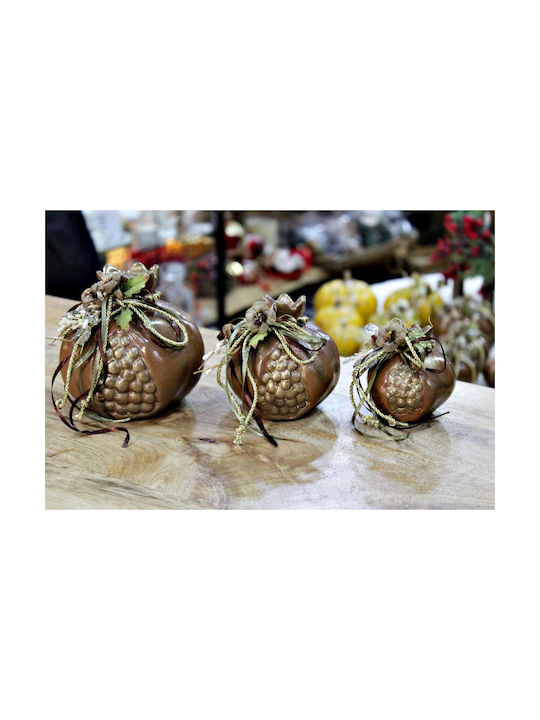 Gerakis Tabletop Lucky Charm Pomegranate Brown made of Plaster 10x10cm 1pcs