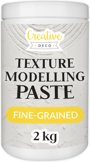 Creative Deco Pastă Structurală Granulație Fină 2kg Albă Masă Fină Proiecte Artistice Pictură Acrilice Ușor de Folosit Spatulă Efecte 3D Texturi Structuri
