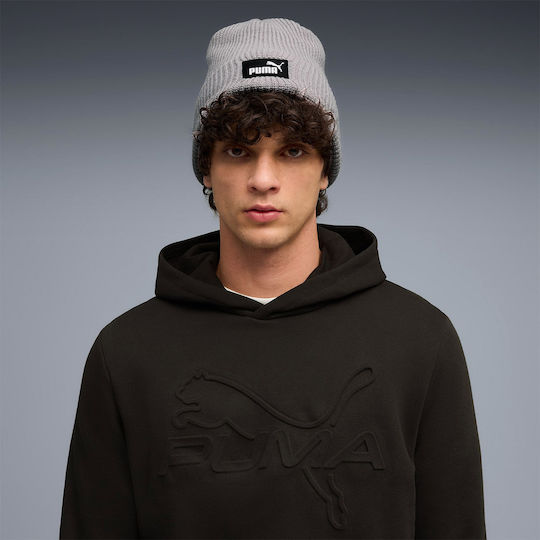 Beanie Masculin Căciulă cu Tricotaj Rib în culoarea Gri