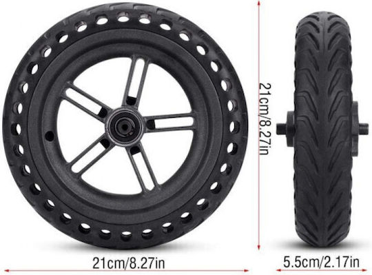 Roată Spate Scuter Electric 8.5 Inch Cauciuc Solid