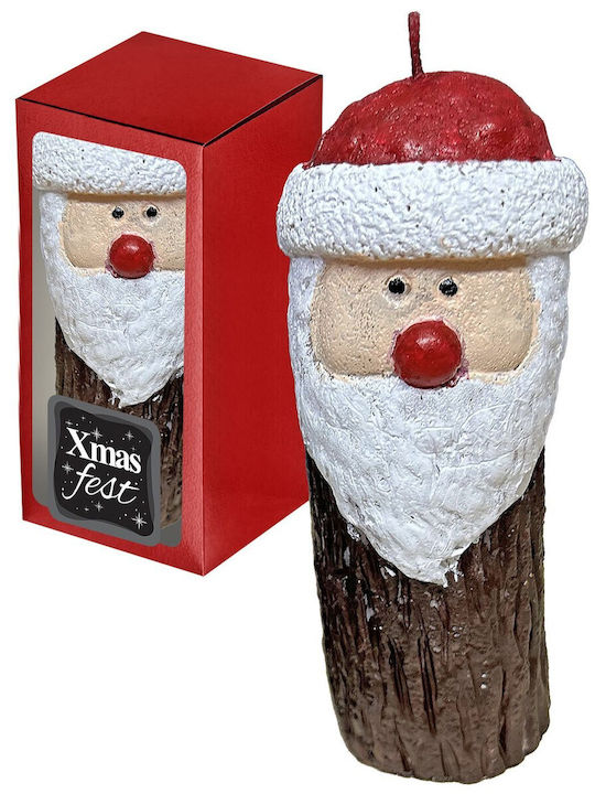 XMASfest Χριστουγεννιάτικο Κερί Άγιος Βασίλης 15x7εκ.