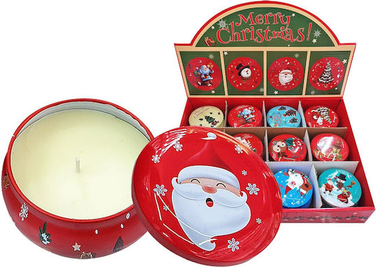XMASfest Christmas Metallic Candle 7x4.5cm