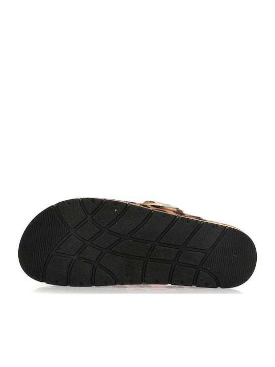 Anatomical Leather Women's Slippers Brown