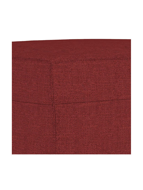 Fabric Upholstered Burgundy Bench Stool 100x35x41cm