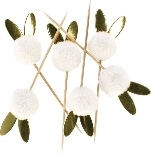 Craft with Fun Διακοσμητικό Ζωάκι για DIY Κατασκευές Λευκό 6τμχ 14x21εκ.